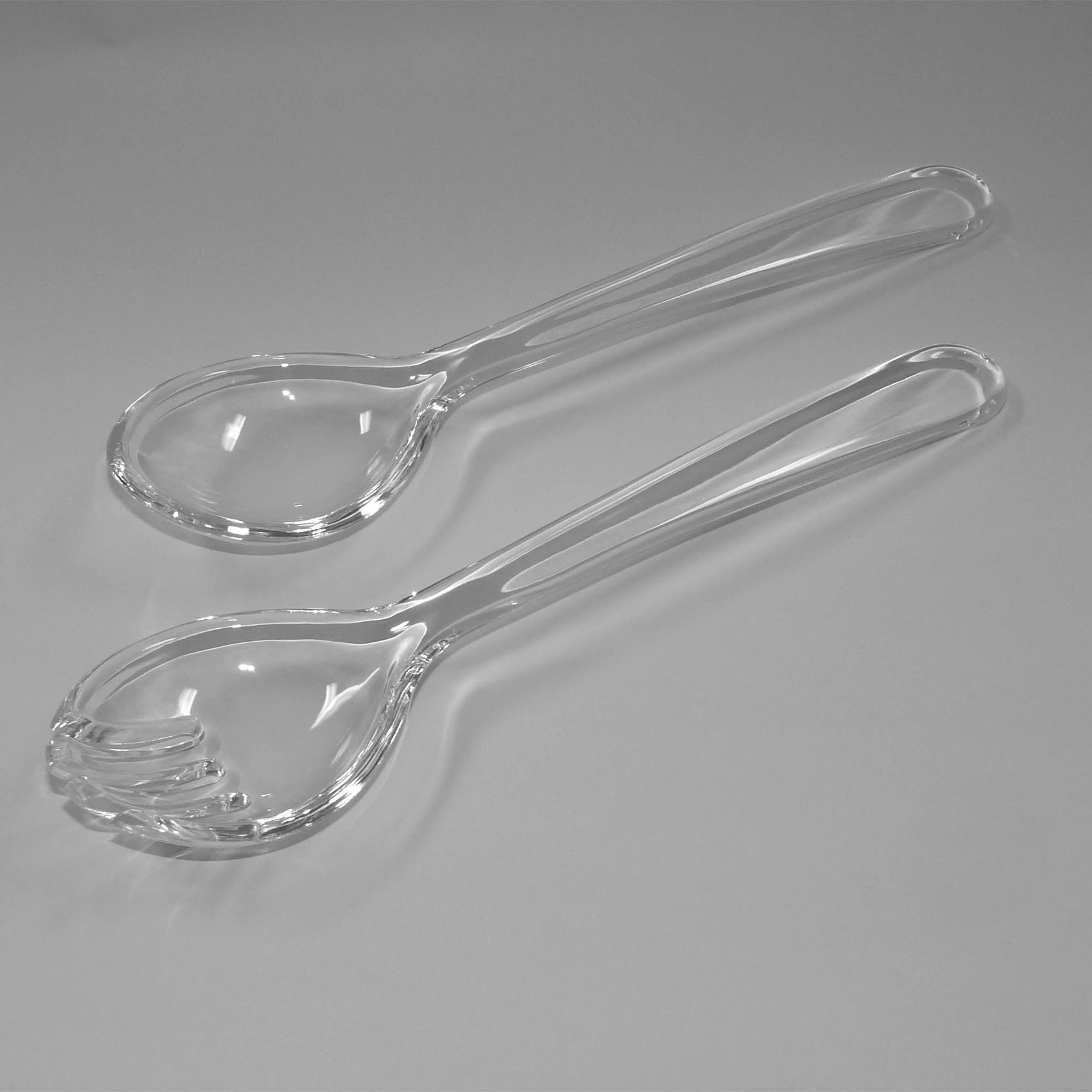 2PCS SALAD SERVE SET SPOON AND FORK HIGH QUALITY ACRYLIC  MADE IN TAIWAN CO-026C