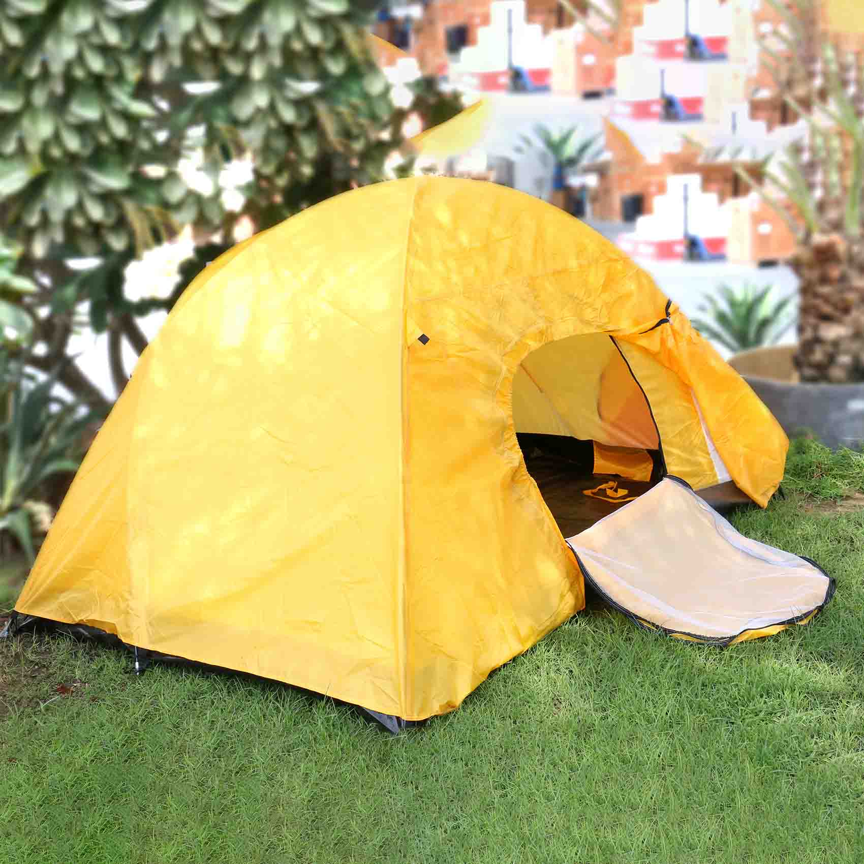 CAMPMATE CAMPING TENT 3-4 PERSONS (80+150+80)X240X120cm CM-27647