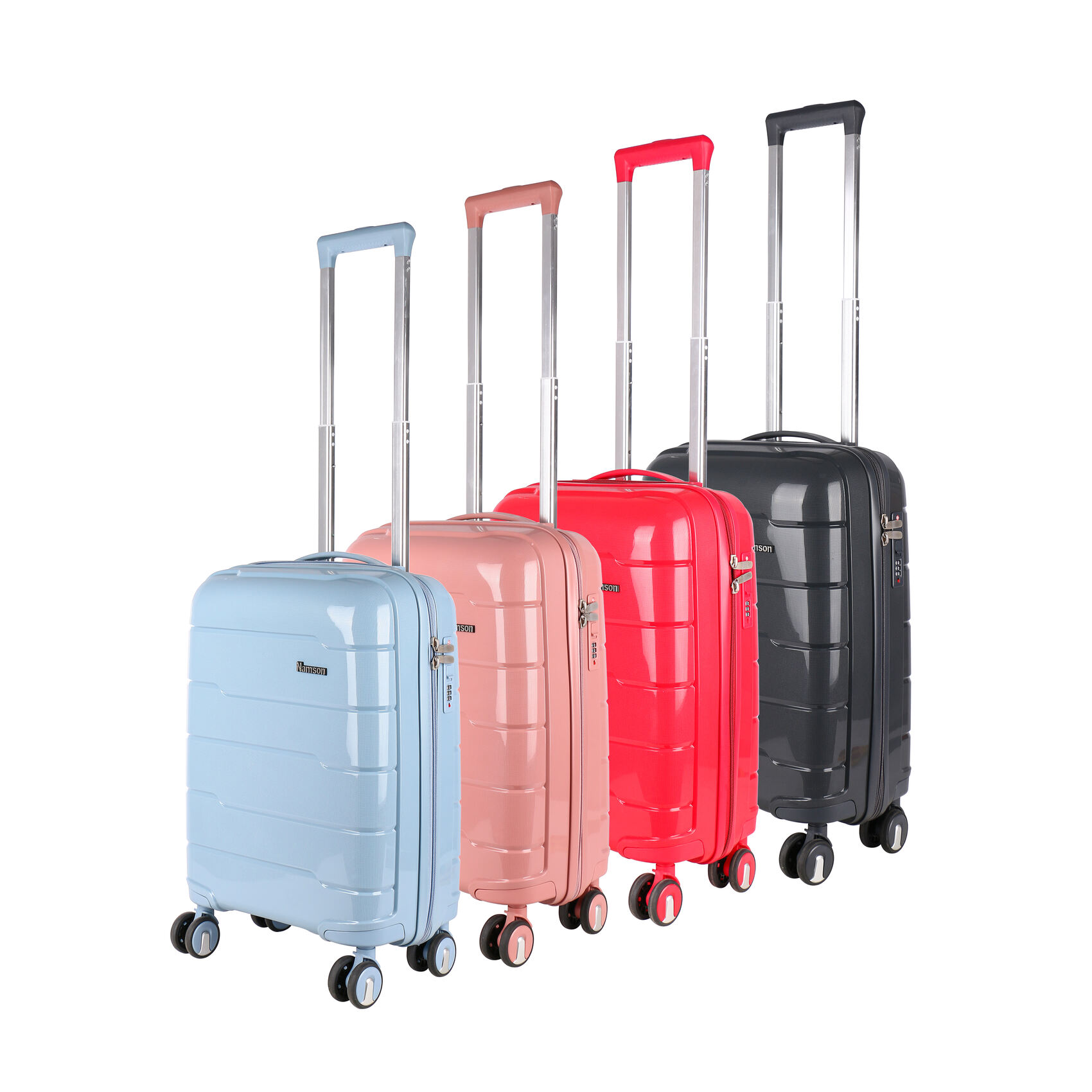 NAMSON 20 inch CABIN LUGGAGE TROLLEY SUITCASE 39L 7 - 10 KG WITH TELESCOPIC HANDLE NA-7867-20 | LIGHT WEIGHT WATER RESISTANT | PREMIUM QUALITY | FLEXIBLE | 360 SPINNING 8 WHEELS | NON BREAKABLE | DOUBLE ZIPPER | MULTIPLE LOCKING SYSTEM
