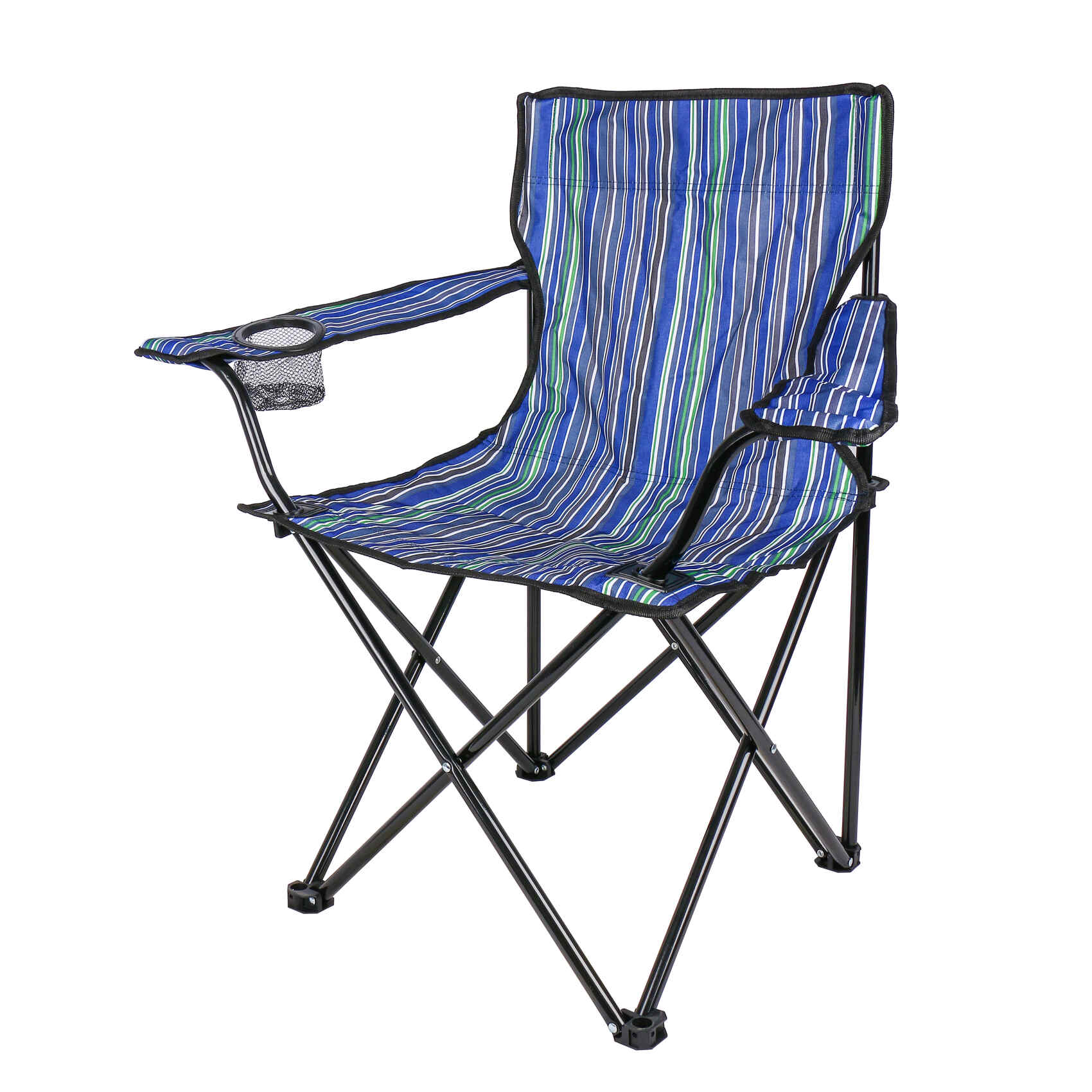 CAMPMATE FOLDABLE CAMPING CHAIR CM-7875 WITH CUP HOLDER | ASSORTED COLORS PATTERN | FOR CAMPING - FISHING -OUTDOOR- PICNIC