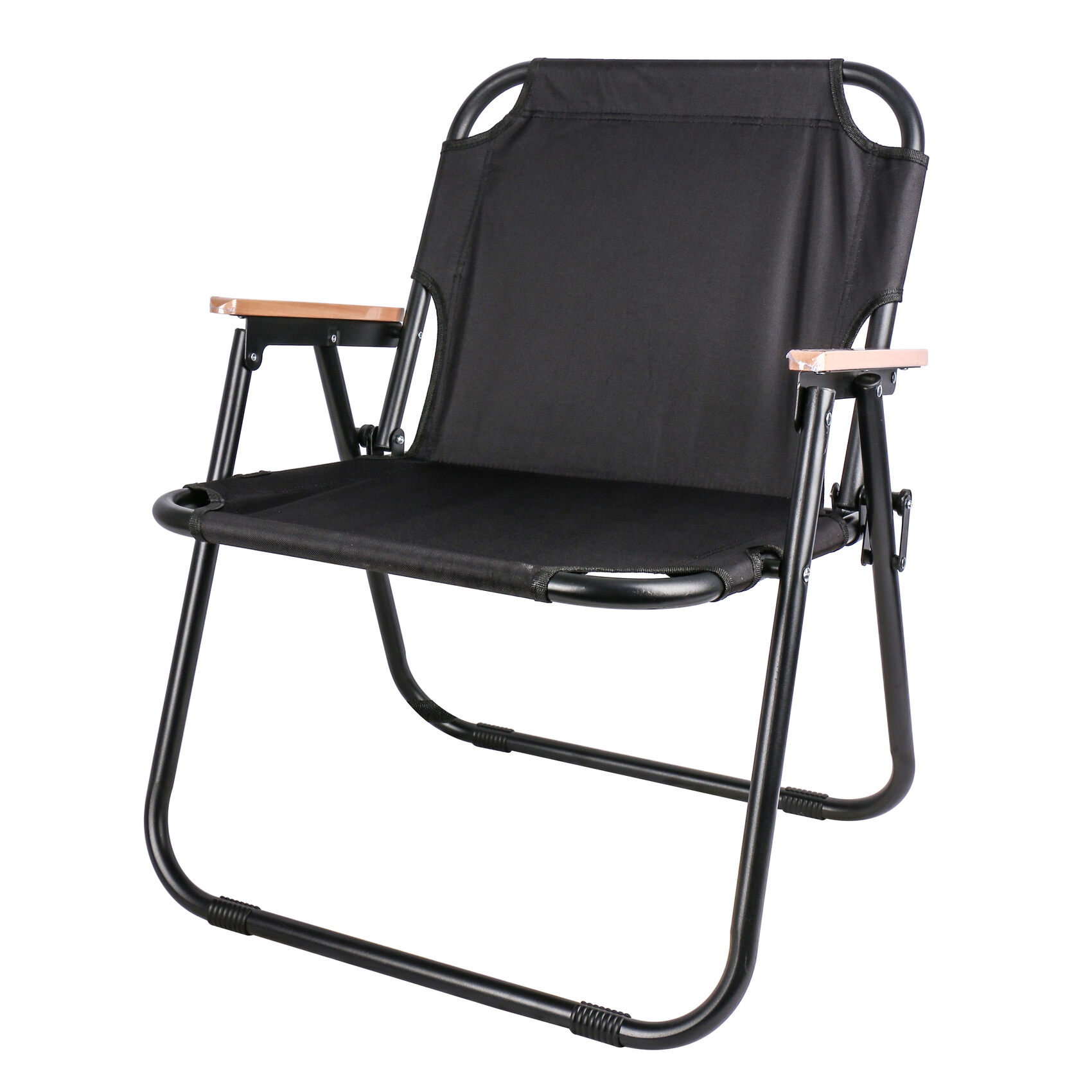 CAMPMATE FOLDABLE CAMPING CHAIR CM-7877 WITH WOODEN ARM REST |FOR CAMPING - FISHING -OUTDOOR- PICNIC