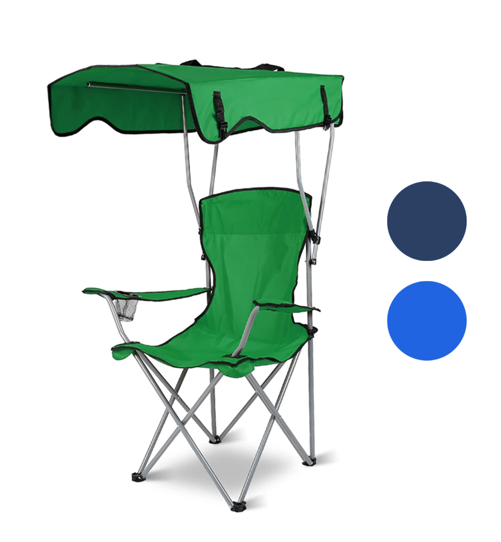 CAMPMATE FOLDING BEACH CHAIR CM-7880 WITH CANOPY SUN PROTECTION ROOF | FOR CAMPING - FISHING -OUTDOOR